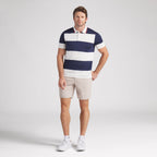 Warm White / Deep Navy / Candy Apple