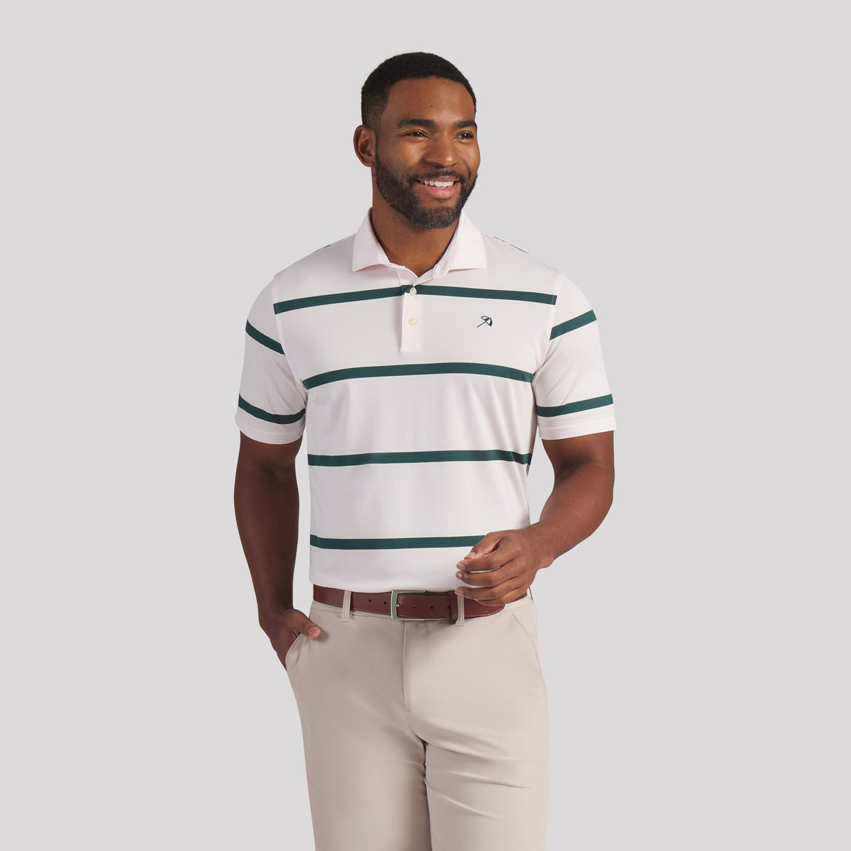AP Pique Stripe Golf Polo – COBRA Golf