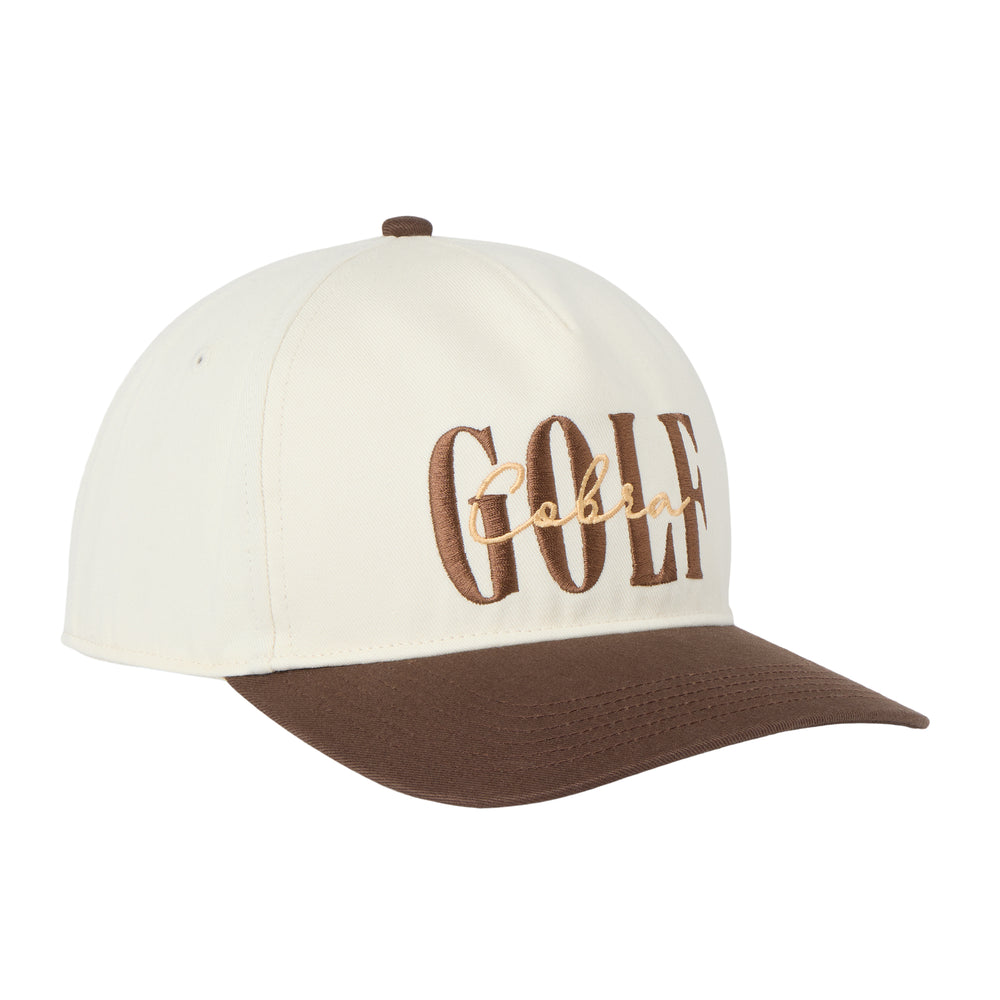 COBRA Golf Pines Golf Cap Alpine snow / chestnut brown